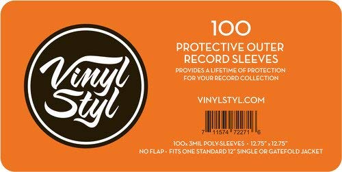 Vinyl Styl 12.75" X 12.75" - 3 Mil Protective Outer Record Sleeve 100CT